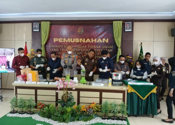 Cegah Penyalahgunaan Oknum Tak Bertanggung Jawab, Kejari Pinrang Musnahkan 301,57 Gram Sabu