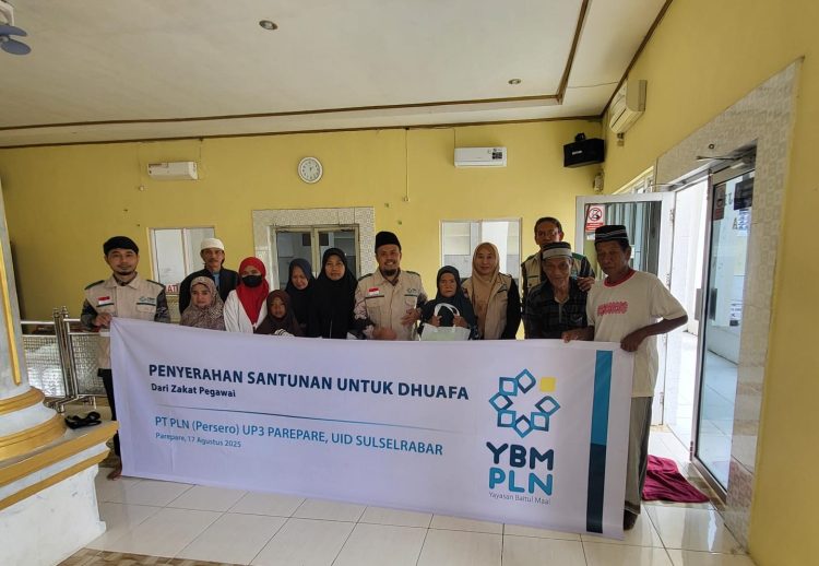 PT PLN UP3 Parepare: Santunan dan Listrik Gratis Semarakkan HUT ke-80 Kemerdekaan RI