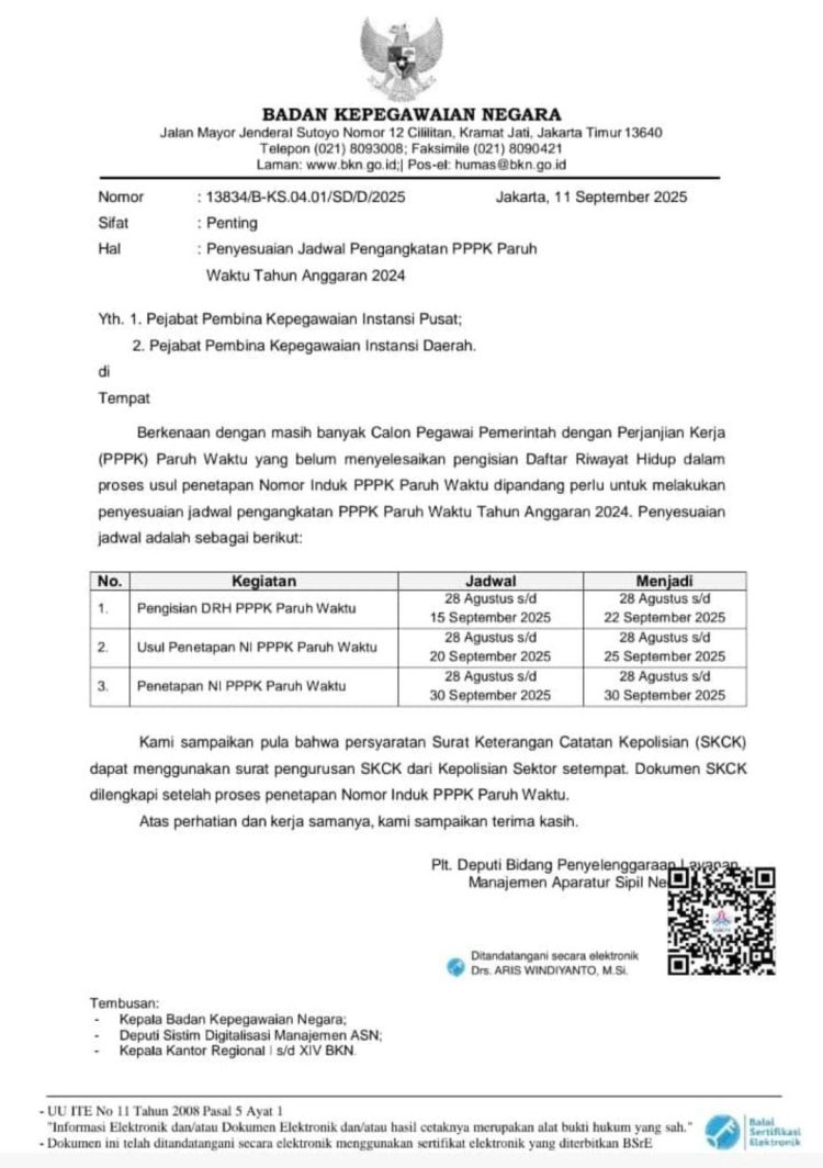 PPPK Catat Ini! Pengisian Daftar Riwayat Hidup Diperpanjang hingga 22 September