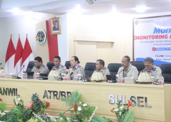 Monev Kinerja, Kakanwil BPN Sulsel Tekankan Percepatan Penyelesaian Program PTSL di Seluruh Kabupaten dan Kota