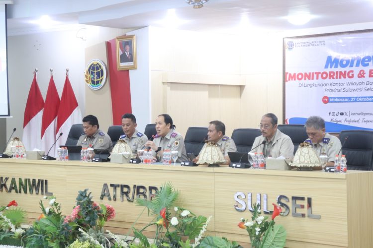 Monev Kinerja, Kakanwil BPN Sulsel Tekankan Percepatan Penyelesaian Program PTSL di Seluruh Kabupaten dan Kota