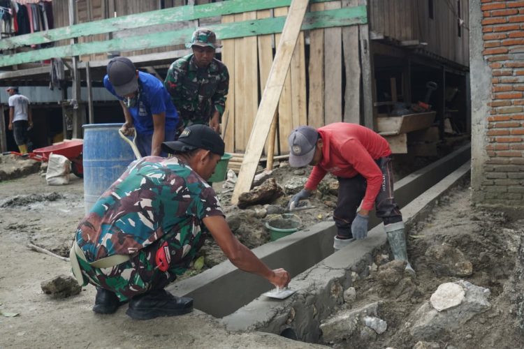 Satgas TMMD Kodim 1401/Majene Bangun Drainase yang Jadi Kebutuhan Warga Desa Pamboborang