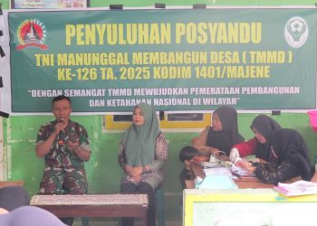 Sasaran Non Fisik TMMD Kodim 1401/Majene, Penyuluhan Posyandu, Posbindu dan Stunting