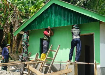 Semangat Gotong Royong, Progres Rehab RTLH TMMD Kodim 1401/Majene sudah 90 Persen
