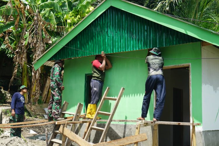 Semangat Gotong Royong, Progres Rehab RTLH TMMD Kodim 1401/Majene sudah 90 Persen