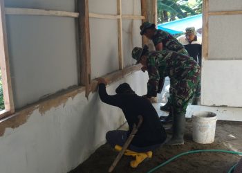 Rehab RTLH Satgas TMMD Kodim 1401/Majene Capai 75 Persen, Tahap Akhir Pengecatan dan Penyelesaian Interior