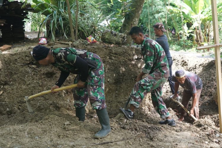 Satgas TMMD ke-126 Kodim 1401/Majene Tambah Pembangunan Talud, Tiga Titik Sudah Rampung