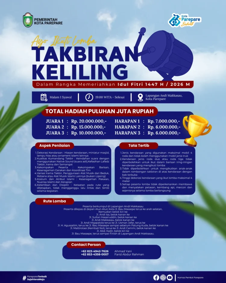 Tasming Hamid Ajak Warga Ikut Lomba Takbiran Keliling