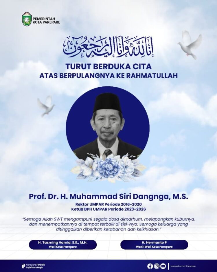 Tasming Hamid Sampaikan Duka Mendalam atas Wafatnya Prof Muhammad Siri Dangnga