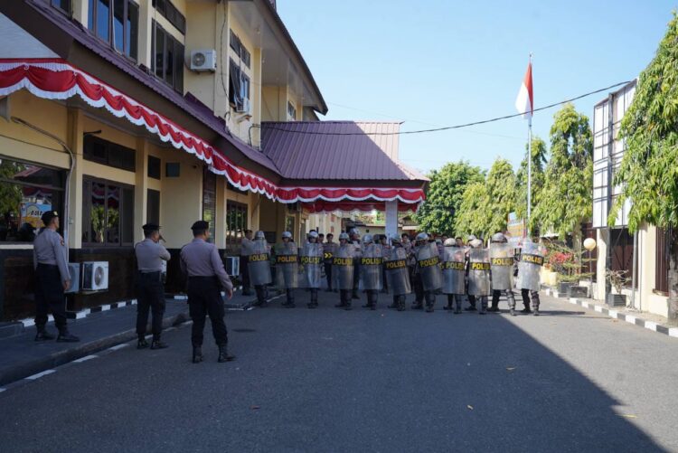 Kesiapan Dalmas Polres Parepare diperkuat melalui latihan personel