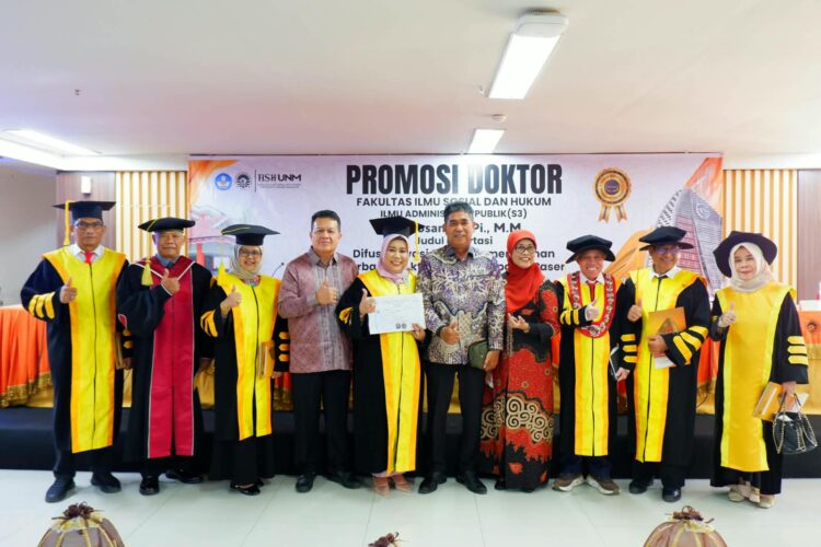 Kapus Program Bela Negara LPPM Unhan RI Jadi Penguji Eksternal Promosi Doktor UNM Makassar