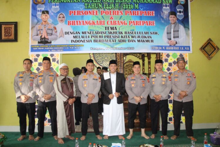 Peringati Maulid Nabi Muhammad SAW 1448 H, Kapolres Parepare Ajak Jajaran Teladani Akhlak Rasulullah