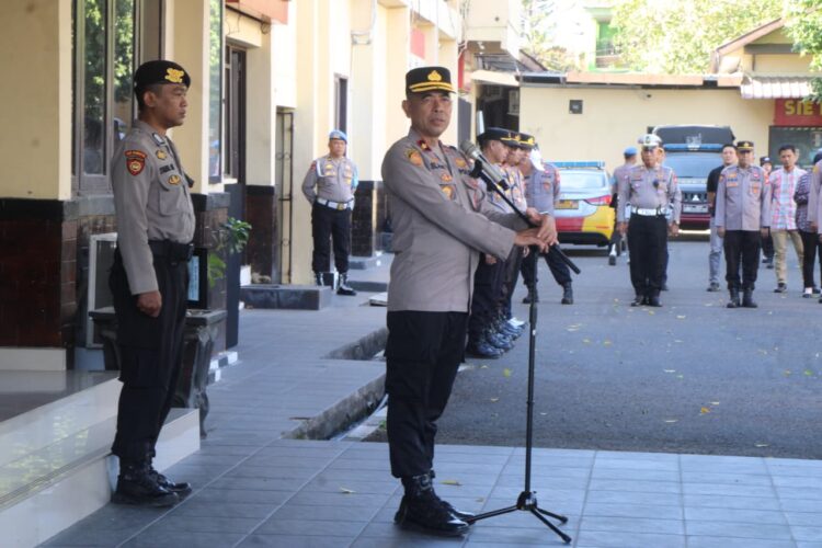 Apel Siaga Polres Parepare untuk menjaga keamanan pertandingan